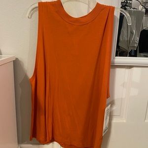 Dark Orange Lululemon tank size 6 NWT